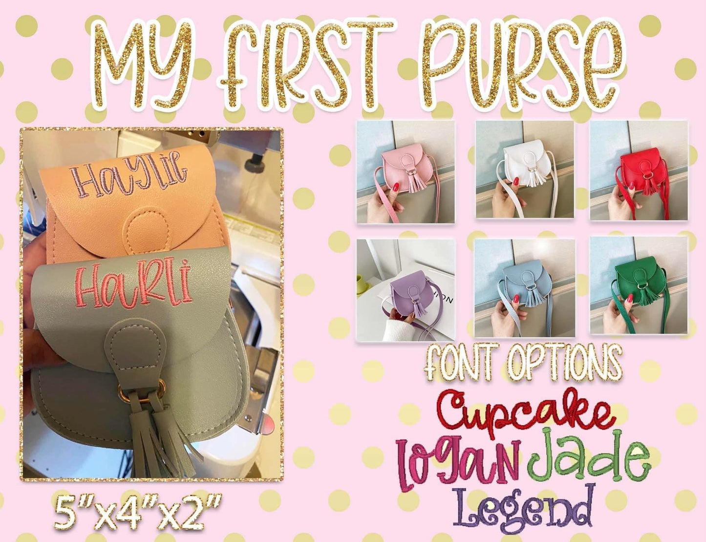 My First Embroidered Purse